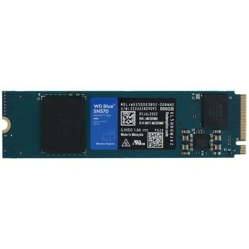 Твердотельный накопитель Western Digital WD Blue SN570 NVMe 500 ГБ M.2 WDS500G3B0C