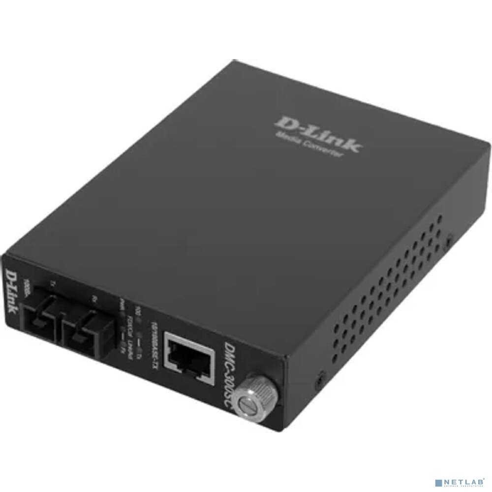 D-Link SMB Сетевое оборудование D-Link DMC-300SC/D8A Медиаконвертер с 1 портом 10/100Base-TX и 1 портом 100Base-FX с разъемом SC для многомодового оптического кабеля (до 2 км)