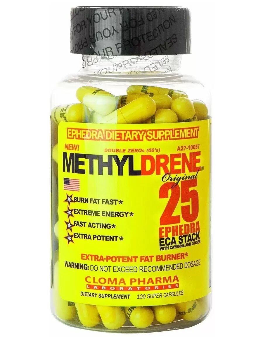 Жиросжигатель Methyldrene Original 25 100 капсул ClomaPharma