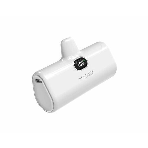 Внешний аккумулятор с подставкой и фонариком Vyvylabs Q05 Capsule, 5000mAh, Type-C, Белый