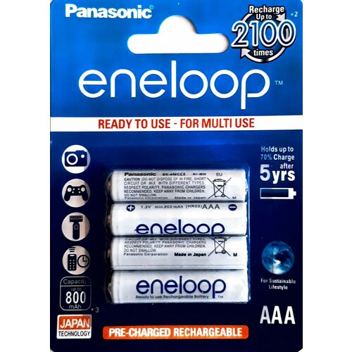 Panasonic Eneloop AAA NiMH 800mAh Rechargeable Batteries