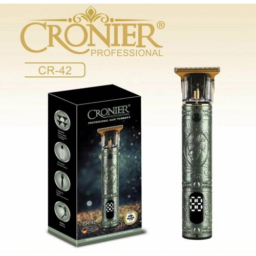 Профессиональная машинка на аккумуляторе для стрижки волос бороды Зеленый золотой 331200₽