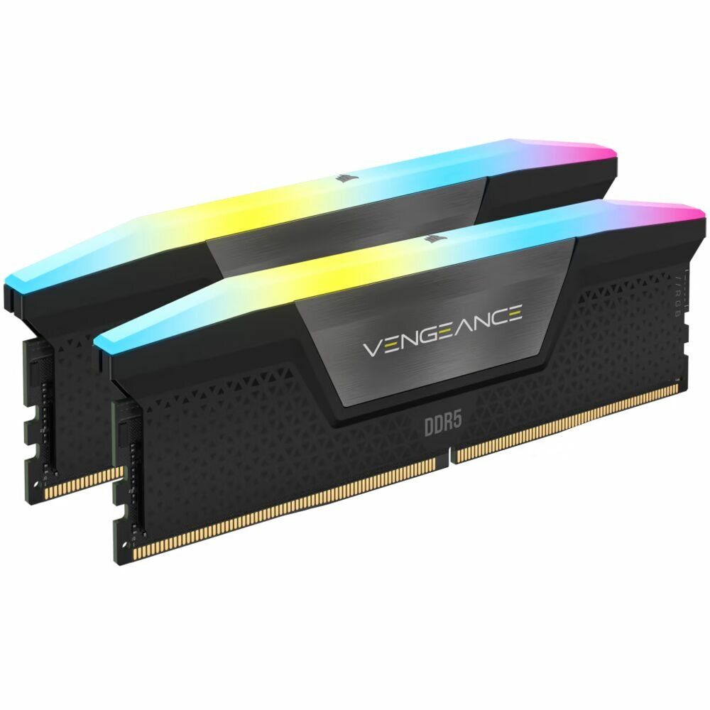 Модуль памяти DIMM 96Gb 2х48Gb DDR5 PC51200 6400MHz Corsair Vengeance RGB Black (CMH96GX5M2B6400C32)