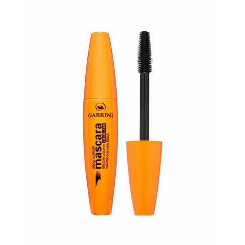 Тушь для ресниц Gabrini двойной объем удлиняющая тушь с силиконовой щеточкой гипоаллергенная 12 мл 568₽