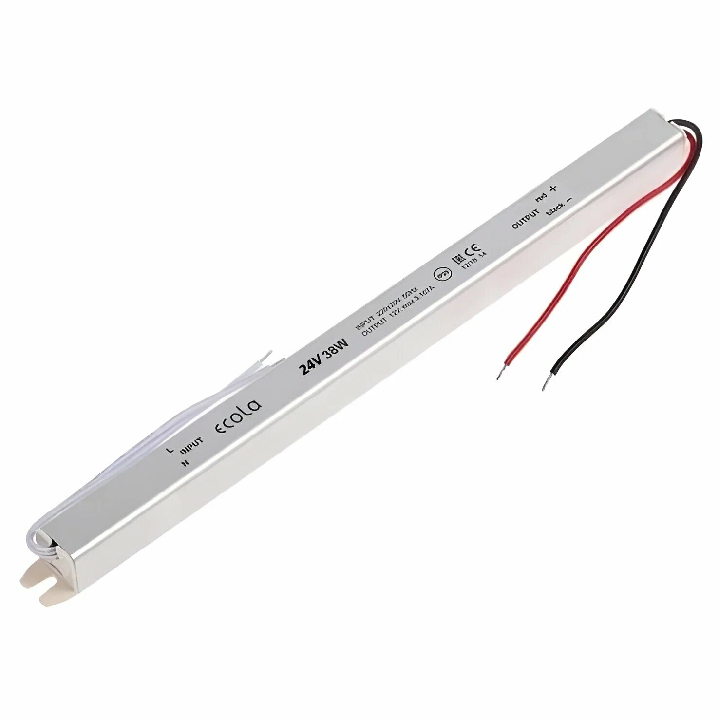 Ecola LED strip Power Supply 38W 220V-24V IP20 длинный и тонкий блок питания для светодиодной ленты