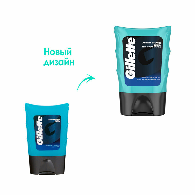 Гель после бритья Gillette Aftershave Gel Sensitive Skin, для чувствительной кожи, 75 мл - фото №18