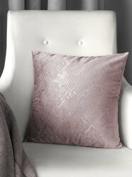 Daily by T Подушка декоративная в подарок "Венуа" в бархатном чехле с тиснением "декоративная в подарок штукатурка", 40x40