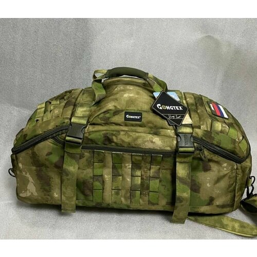 Сумка дорожная Gongtex, 35х25х65 см, коричневый, хаки