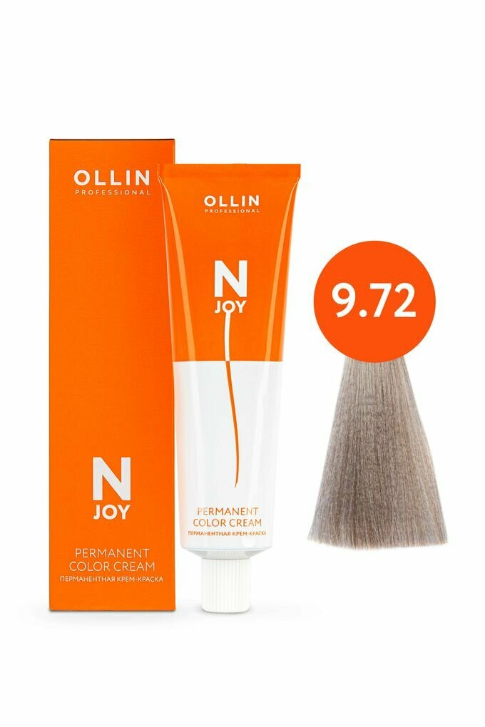 Ollin N-JOY крем-краска для волос 9/72 блондин коричнево-фиолетовый 100мл
