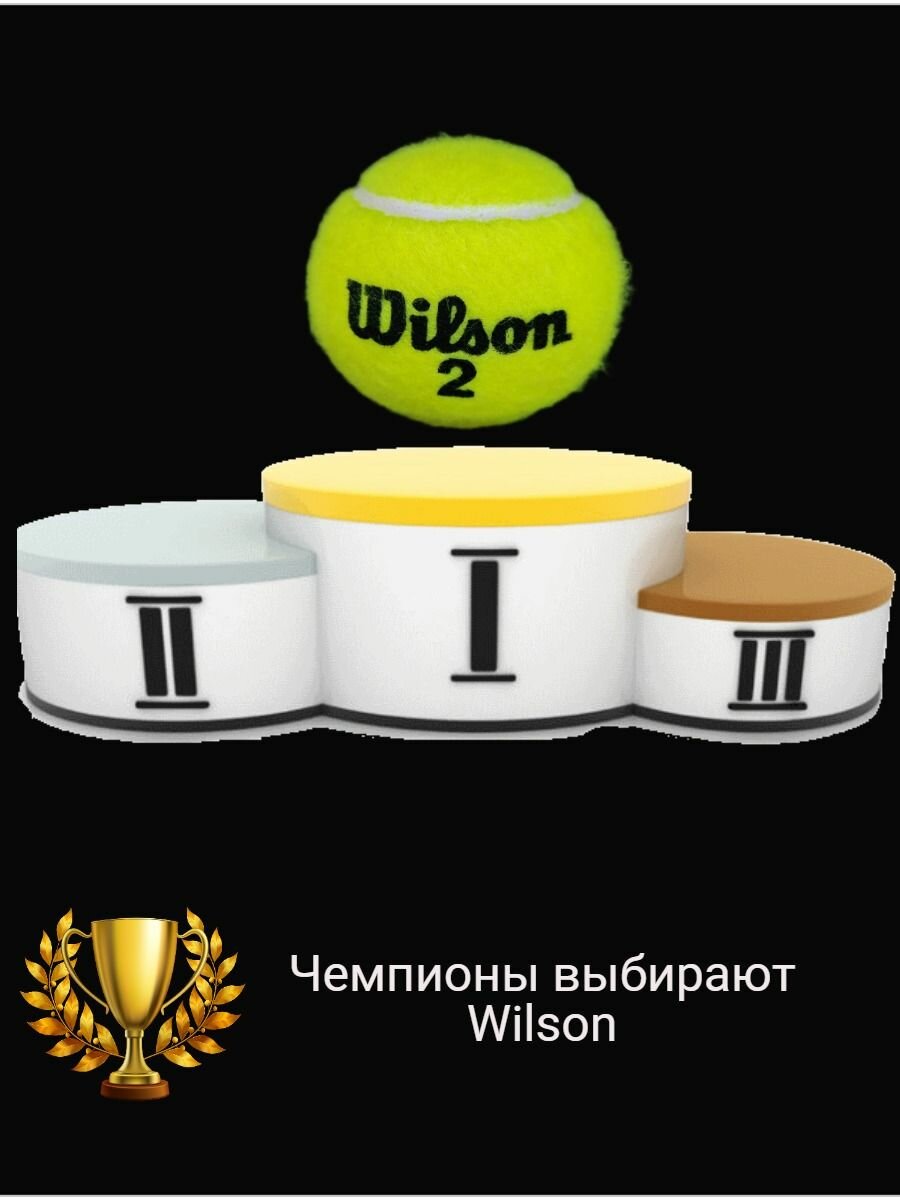 Набор мячей для большого тенниса Wilson US OPEN XD TBALL, 3 шт, Желтый, размер Без размера - фото №19