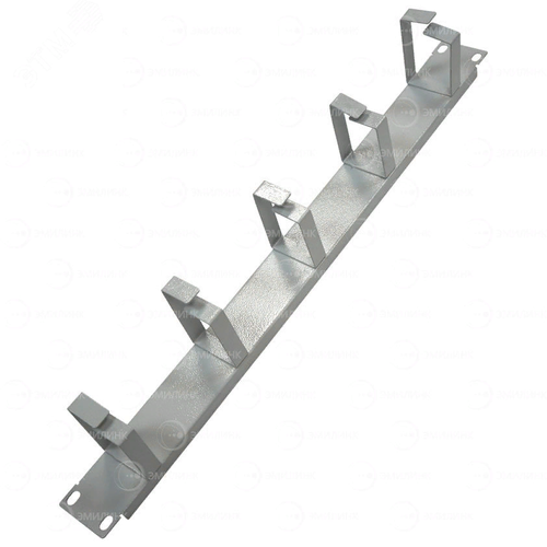 Аксессуар EMILINK Организатор кабельный горизонтальный NTSS, крепление 19 1U с окошками, 5 колец глубиной 65мм, металл, серый RAL 7035