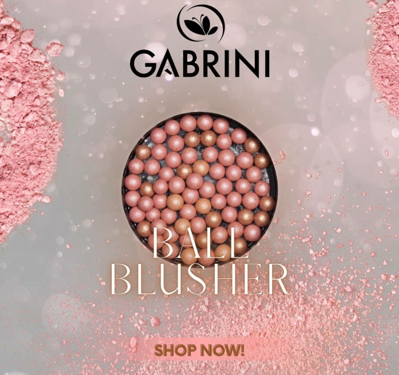 Румяна для лица в шариках Gabrini Ball Blusher, сатиновые, стойкие, тон 302 розовый, 20,0 г