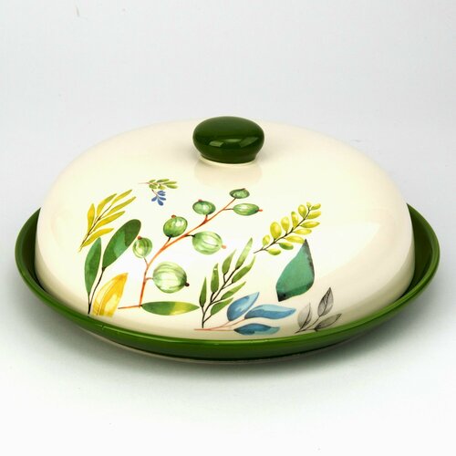 Блюдо для блинов с крышкой Царский крыжовник