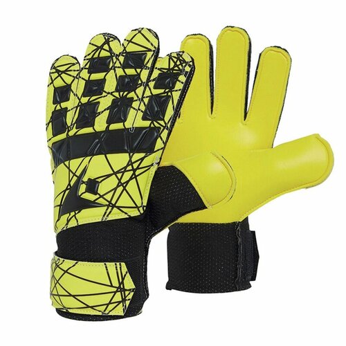 Вратарские перчатки macron, черный, желтый вратарские перчатки размер 10 зеленый черный
