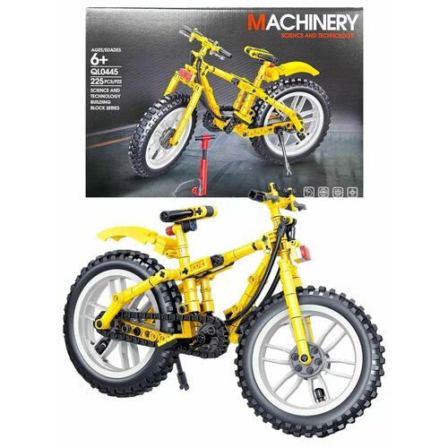Конструктор: MACHINERY Велосипед -желтый 225 дет. QL0445