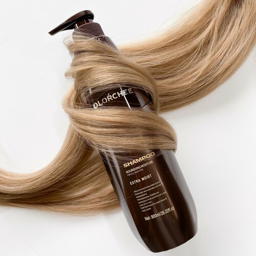 Шампунь для поврежденных волос OLORHEE PROFESSIONAL с маслом Карите, 800мл
