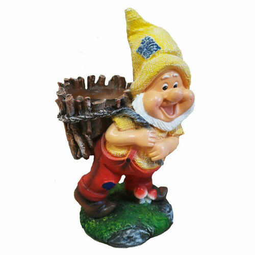 Фигура садовая кашпо гном бам 20см полистоун 5427₽