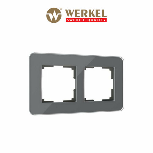 рамка werkel elite одноместная графит a057878 Рамка из стекла на 2 поста Werkel W0022440 графит