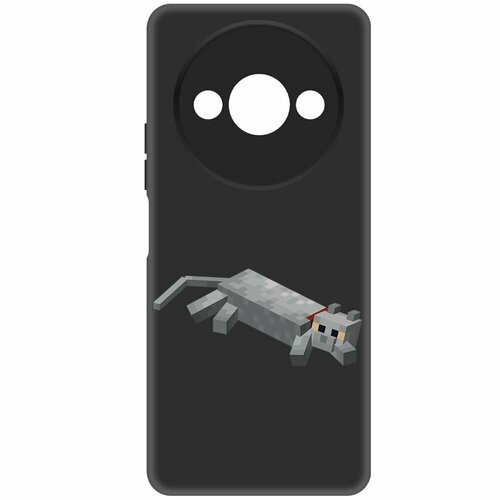 Чехол-накладка Krutoff Soft Case Minecraft-Кошка для Xiaomi Poco C61 черный чехол накладка krutoff soft case minecraft кошка для xiaomi poco c51 черный