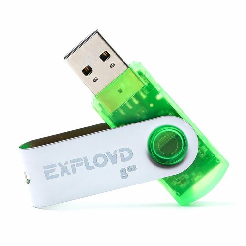 USB-флэшка Exployd 530, 8 Гб, зеленая, 1 шт