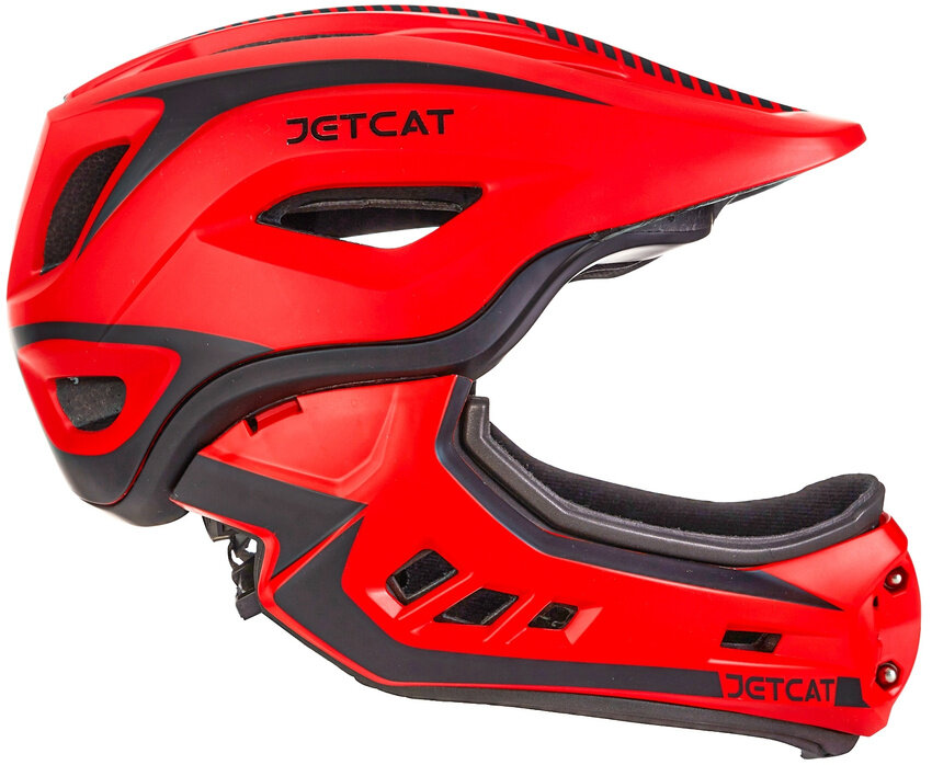 Шлем - JETCAT - Raptor - размер "S" (48-53см) - Red/Black - FullFace- защитный - велосипедный - велошлем - детский