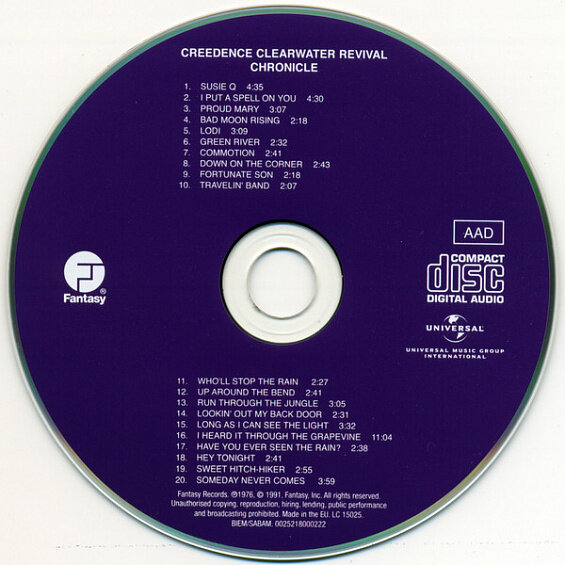 Creedence Clearwater Revival - Chronicle: The 20 Greatest Hits/ CD [Jewel Case/8-panel Fold-out Booklet](Compilation, Reissue 2006)