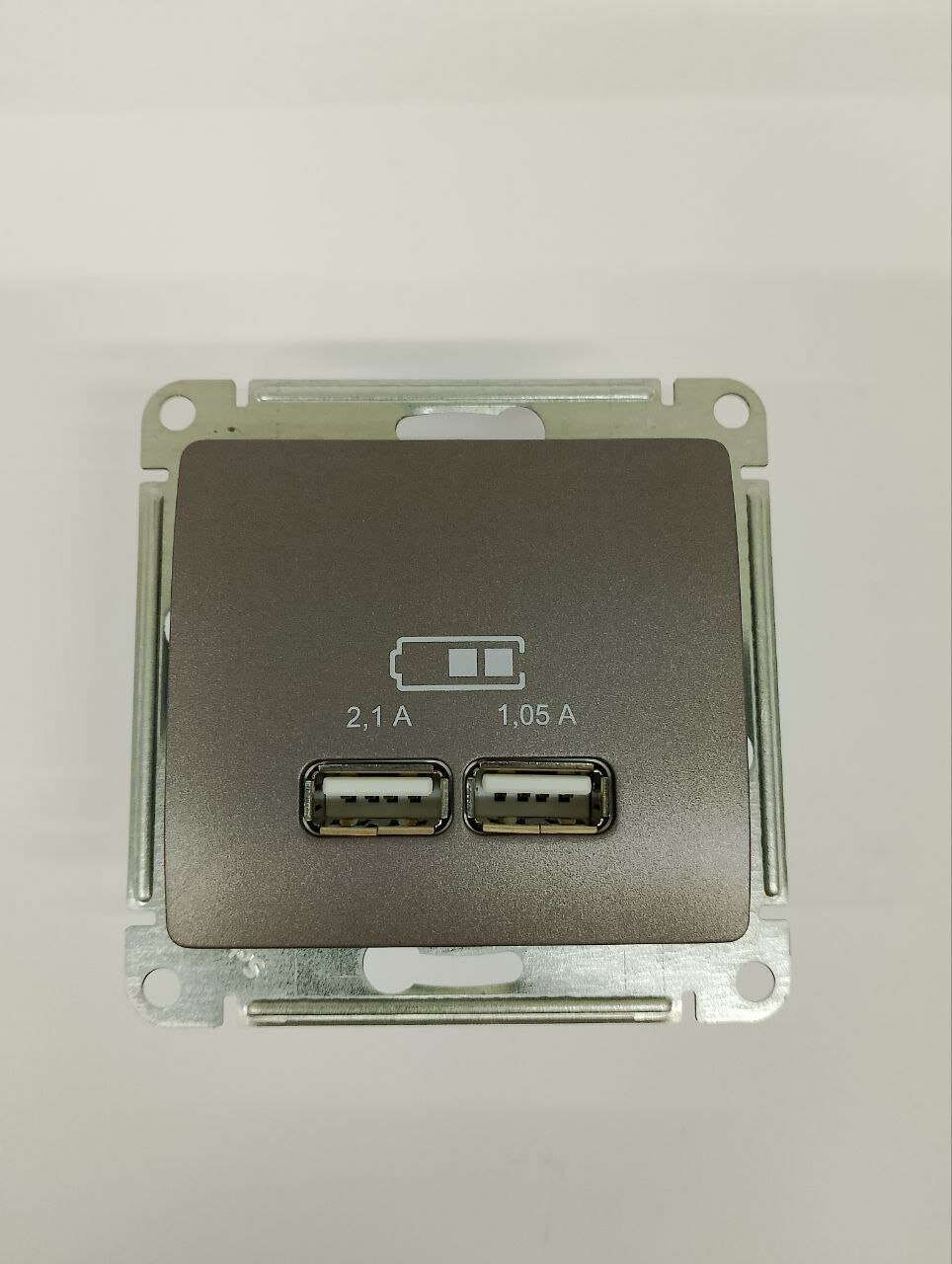 Glossa GSL001433 Розетка USB (2xUSB, под рамку, скрытая установка, сиреневая) Schneider Electric - фото №3