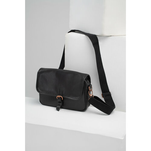 Сумка мессенджер Moods, фактура матовая, гладкая, черный