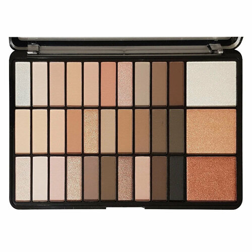 Палетка теней для глаз Makeup Stodio 39 стойких оттенков в трех текстурах матовой сатиновой и сияющей 450₽