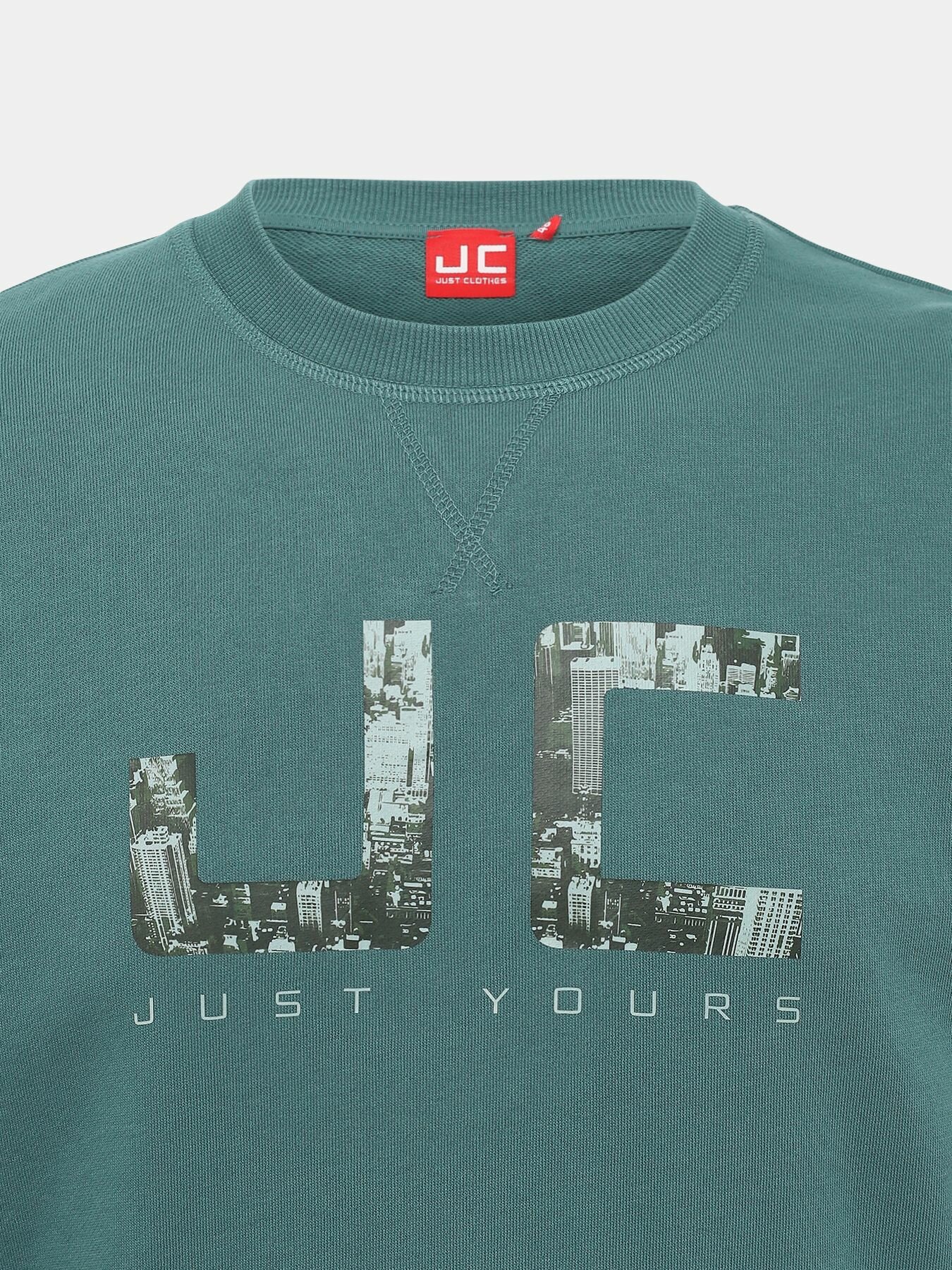 Толстовка JUST CLOTHES, размер 50, , зеленый — фото 1