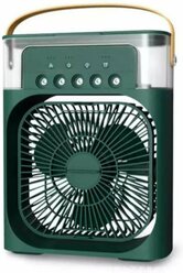 Вентилятор настольный с функцией кондиционера, портативный вентилятор, увлажнитель воздуха с разноцветной подсветкой, охладитель, зеленый