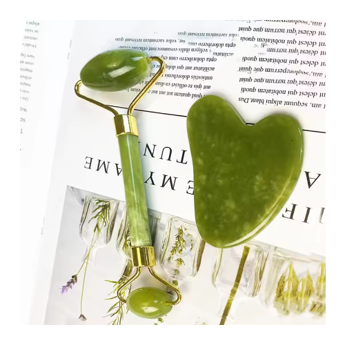 Скребок гуаша нефритовый роллер nail art скребок гуаша нефритовый сердце 8 см светло зелёный