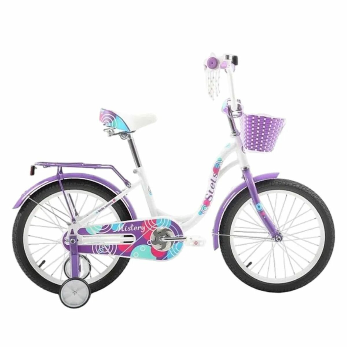 Велосипед детский STELS Mistery C 18" Z010, 18" белый/фиолетовый