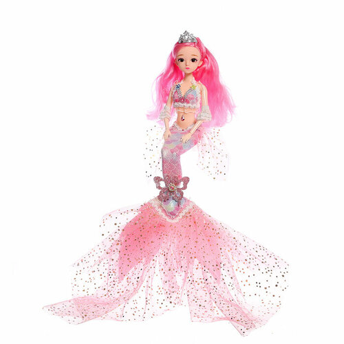 волшебная раскраска русалочка 1102 Кукла сказочная «Волшебная русалочка», цвет розовый