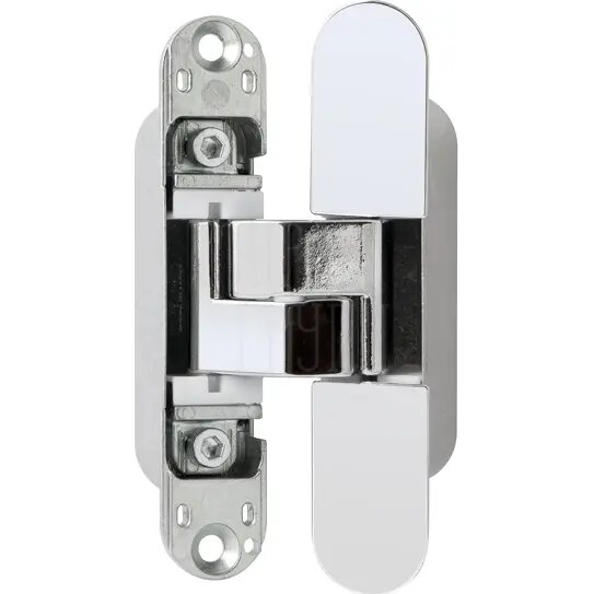 фото AGB петля скрытая Eclipse 3.0 3D регулируемая с накладками (40/57 кг) матовый хром