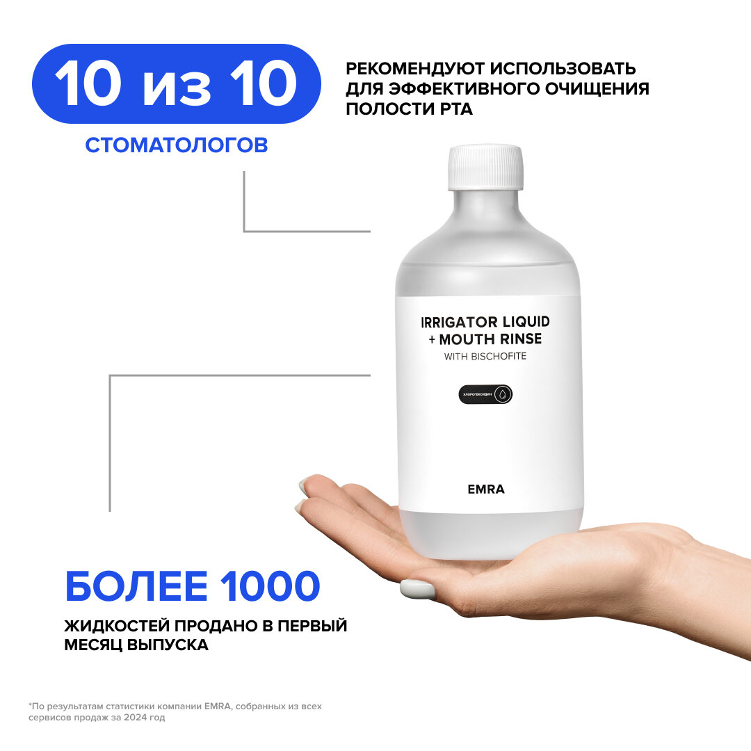 Жидкость для ирригатора с хлоргекседином IRRIGATOR LIQUID + MOUTH RINSE (chlorhexidine)