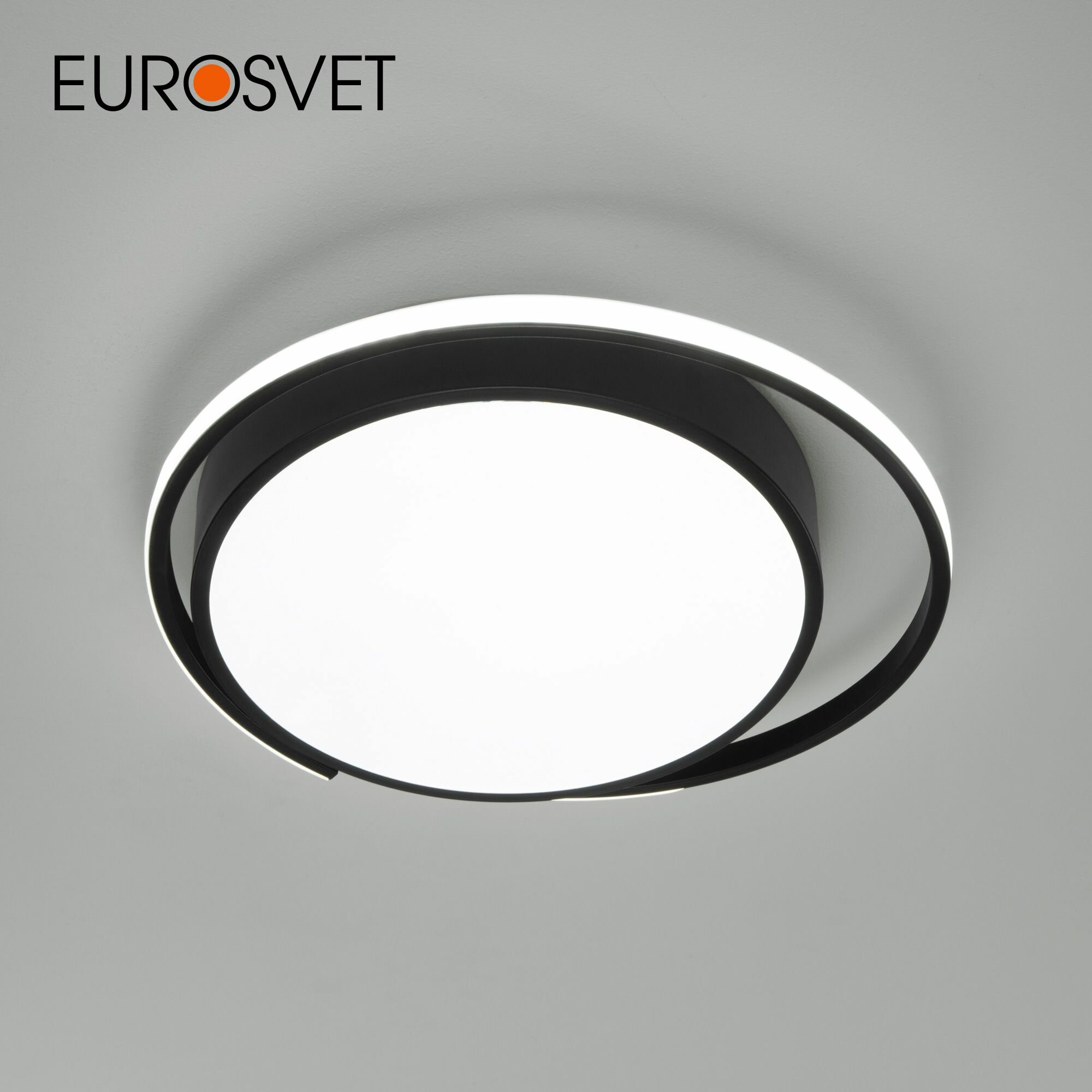 Люстра / Потолочный светодиодный светильник с пультом управления Eurosvet Jeremy 90251/1 черный IP20
