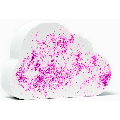 Бомбочка для ванны Облако бело-розовая радужная 376₽