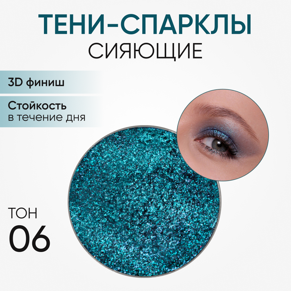 Тени для век Limoni Eye Shadow Prism, запасной блок 6 тон