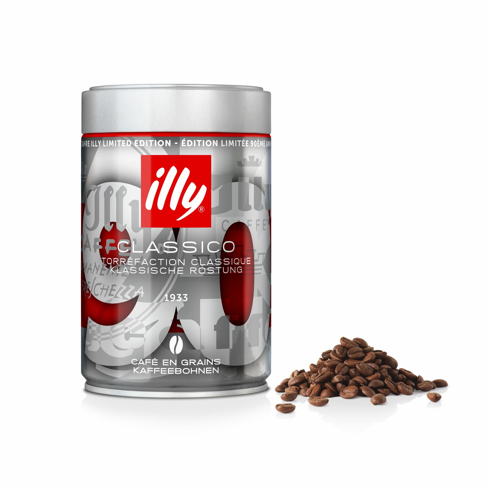 фото Кофе illy зерновой, средней обжарки, лимит. серия "90 лет illy", банка 250 г
