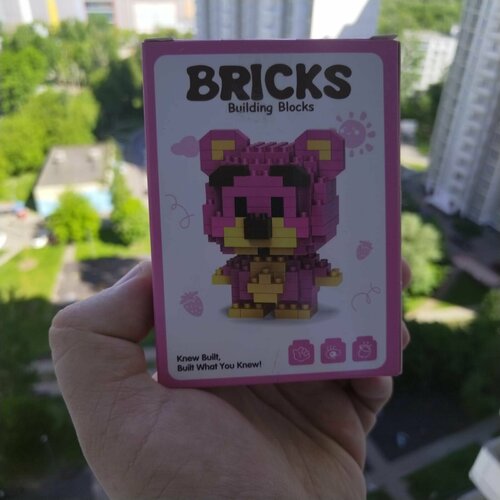 3D Розовый медвижонок 450₽