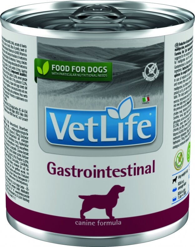 Vet Life Dog Gastrointestinal с курицей диетический влажный корм для собак при заболеваниях ЖКТ