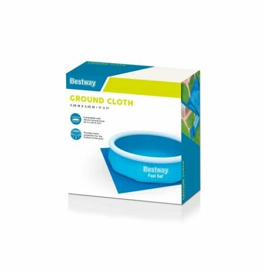 Подложка для бассейна Bestway 58001 полиэтилен 335x335 см цвет синий