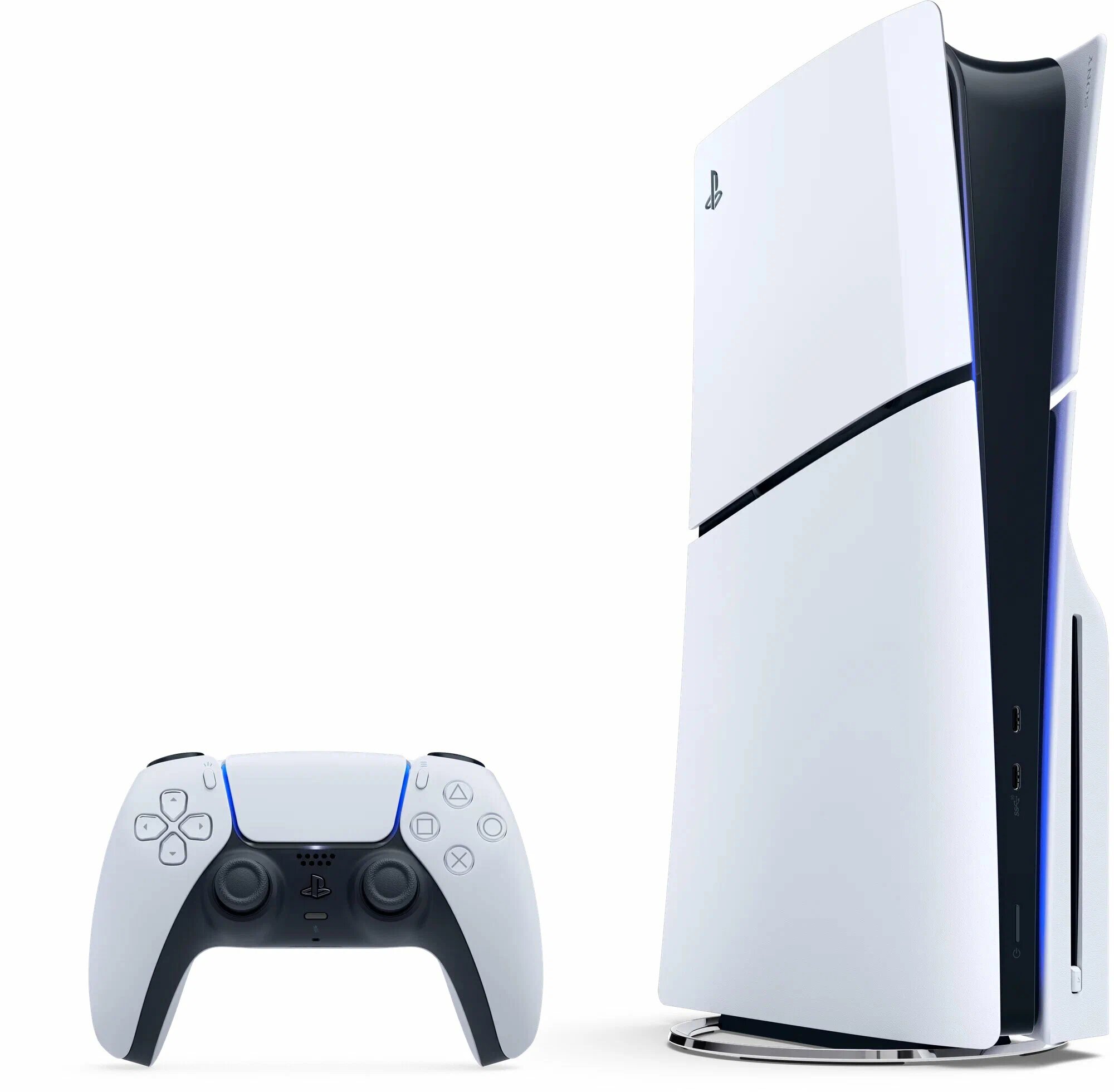 Игровая приставка Sony PlayStation 5 Slim, с дисководом, 1000 ГБ SSD, без игр, белый
