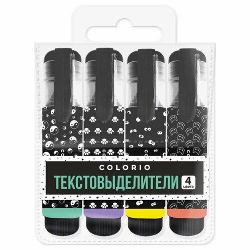 Текстовыделители мини 4шт./4 цв, COLB-US-12MH-PVC4, Colorio