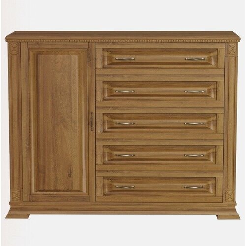 Комод для хранения вещей из массива сосны ммк-древ Верди 212, 130x45x100 клас. орех 2