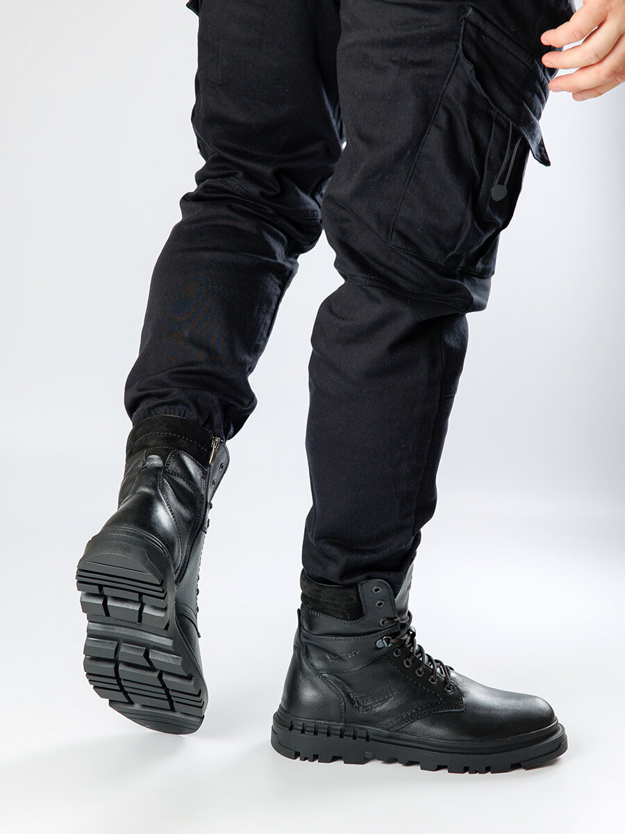 Ботинки зимние натуральная кожа мужские утепленные 2025-2026