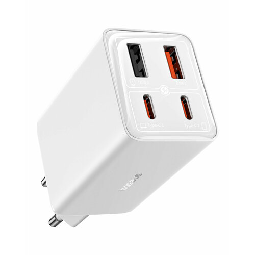 Сетевое зарядное устройство Baseus GaN6 Pro 65W EU Moon White (P10162701213-00)