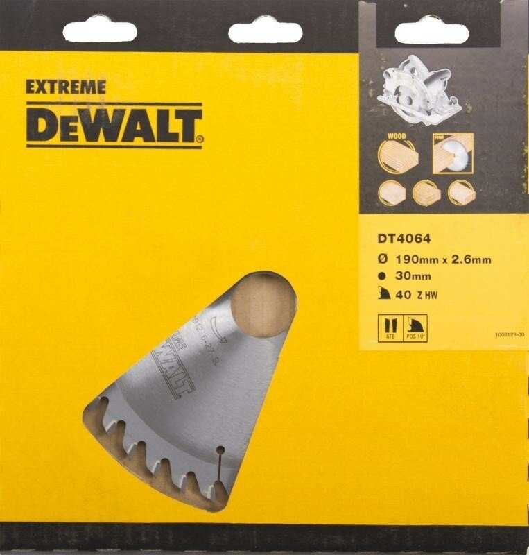 Пильные Диски Диск пильный по дереву DeWalt Extreme WZ10 (DT4064-QZ) 190х30х2,6 мм 40 зубьев