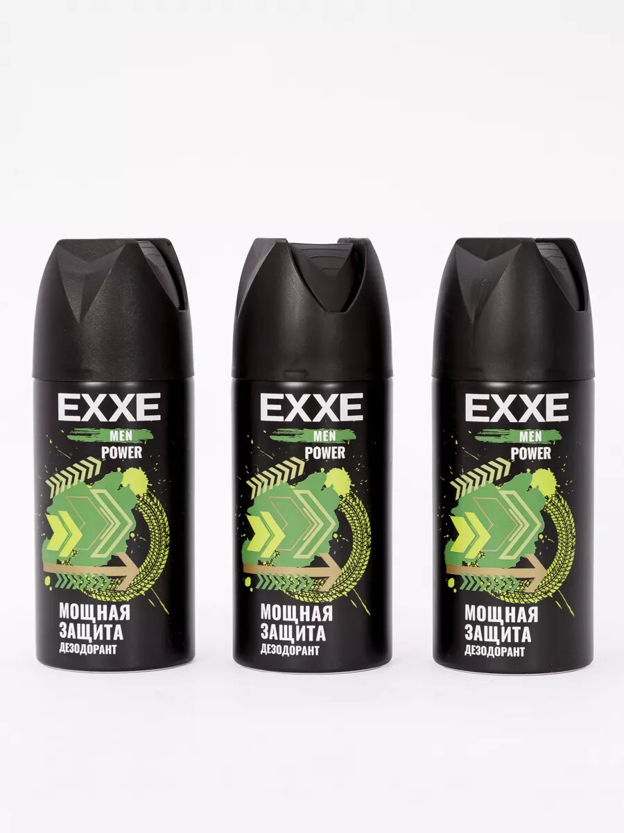 Дезодорант EXXE "Power", спрей, 3шт, 150мл, для повседневного использования